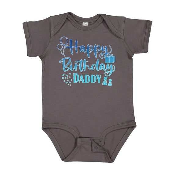 Inktastic Blue Happy Birthday Daddy Boys or Girls Baby Bodysuit