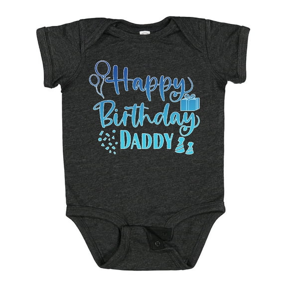 Inktastic Blue Happy Birthday Daddy Boys or Girls Baby Bodysuit