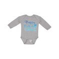 thumbnail image 1 of Inktastic Blue Happy Birthday Daddy Boys or Girls Long Sleeve Baby Bodysuit, 1 of 5