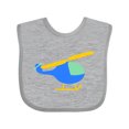 thumbnail image 1 of Inktastic Blue Helicopter Boys or Girls Baby Bib, 1 of 4
