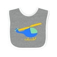 thumbnail image 1 of Inktastic Blue Helicopter Boys or Girls Baby Bib, 1 of 4