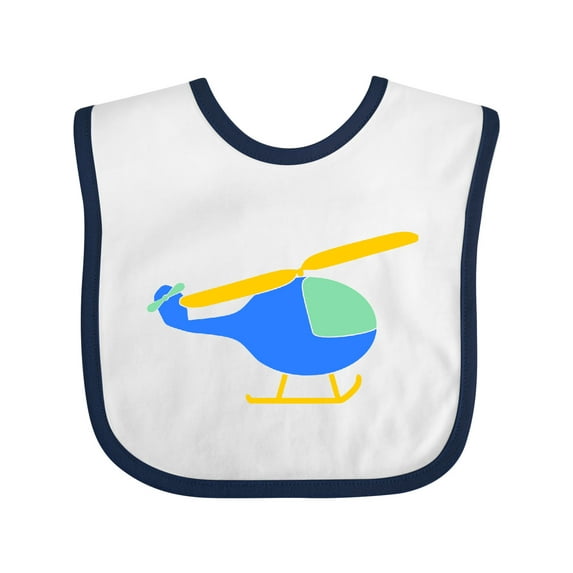 Inktastic Blue Helicopter Boys or Girls Baby Bib