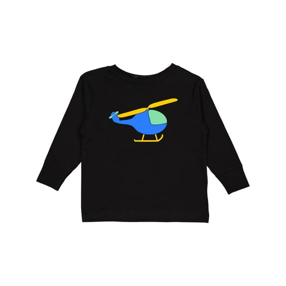 Inktastic Blue Helicopter Boys or Girls Long Sleeve Toddler T-Shirt
