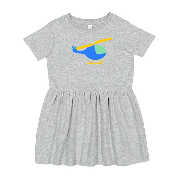Inktastic Blue Helicopter Girls Toddler Dress