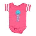 thumbnail image 1 of Inktastic Blue Jellyfish, Cute Jellyfish With Pink Ribbons Girls Baby Bodysuit, 1 of 5