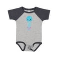 thumbnail image 1 of Inktastic Blue Jellyfish, Cute Jellyfish With Pink Ribbons Girls Baby Bodysuit, 1 of 5