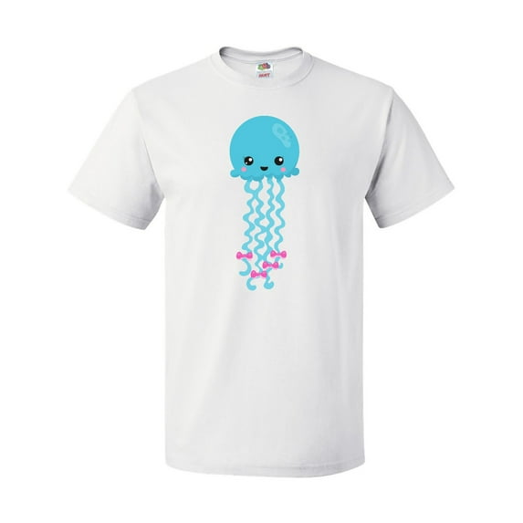 Inktastic Blue Jellyfish, Cute Jellyfish With Pink Ribbons T-Shirt