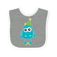thumbnail image 1 of Inktastic Blue Monster Boys or Girls Baby Bib, 1 of 4