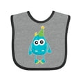 thumbnail image 1 of Inktastic Blue Monster Boys or Girls Baby Bib, 1 of 4