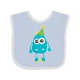 thumbnail image 1 of Inktastic Blue Monster Boys or Girls Baby Bib, 1 of 4