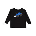 thumbnail image 1 of Inktastic Blue Monster Truck Action Boys or Girls Long Sleeve Toddler T-Shirt, 1 of 5