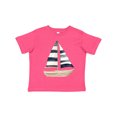 thumbnail image 1 of Inktastic Blue Striped Sailboat Nautical Boys or Girls Toddler T-Shirt, 1 of 5
