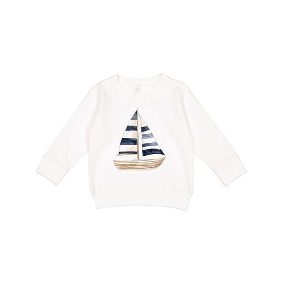 Inktastic Blue Striped Sailboat Nautical Toddler Sweatshirt
