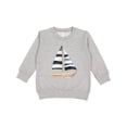 thumbnail image 1 of Inktastic Blue Striped Sailboat Nautical Toddler Sweatshirt, 1 of 4