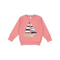 thumbnail image 1 of Inktastic Blue Striped Sailboat Nautical Toddler Sweatshirt, 1 of 4
