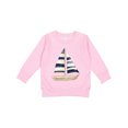 thumbnail image 1 of Inktastic Blue Striped Sailboat Nautical Toddler Sweatshirt, 1 of 4