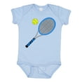 thumbnail image 1 of Inktastic Blue Tennis Racket and Ball Boys or Girls Baby Bodysuit, 1 of 5