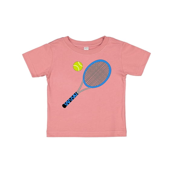 Inktastic Blue Tennis Racket and Ball Boys or Girls Baby T-Shirt