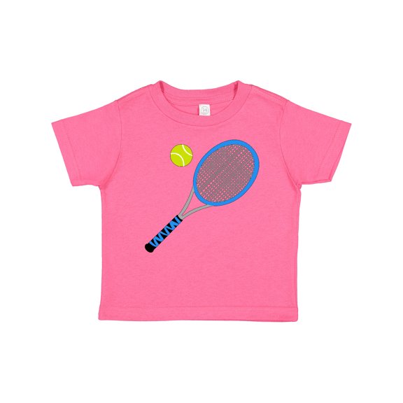 Inktastic Blue Tennis Racket and Ball Boys or Girls Baby T-Shirt