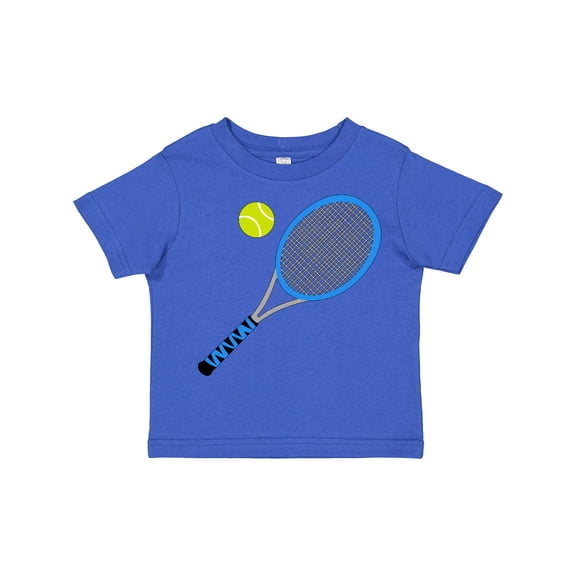 Inktastic Blue Tennis Racket and Ball Boys or Girls Toddler T-Shirt