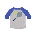 thumbnail image 1 of Inktastic Blue Tennis Racket and Ball Boys or Girls Toddler T-Shirt, 1 of 5