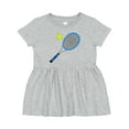 thumbnail image 1 of Inktastic Blue Tennis Racket and Ball Girls Baby Dress, 1 of 5