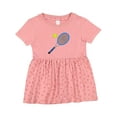 thumbnail image 1 of Inktastic Blue Tennis Racket and Ball Girls Baby Dress, 1 of 5
