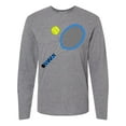 thumbnail image 1 of Inktastic Blue Tennis Racket and Ball Long Sleeve T-Shirt, 1 of 5