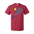 thumbnail image 1 of Inktastic Blue Tennis Racket and Ball T-Shirt, 1 of 5