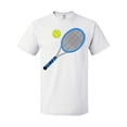 thumbnail image 1 of Inktastic Blue Tennis Racket and Ball T-Shirt, 1 of 5