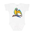 thumbnail image 1 of Inktastic Blue and Gold Macaw Parrot Boys or Girls Baby Bodysuit, 1 of 5