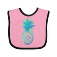 thumbnail image 1 of Inktastic Blue and Green Pineapple Boys or Girls Baby Bib, 1 of 4