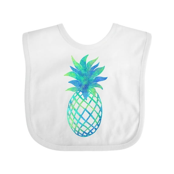 Inktastic Blue and Green Pineapple Boys or Girls Baby Bib