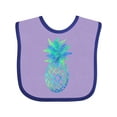 thumbnail image 1 of Inktastic Blue and Green Pineapple Boys or Girls Baby Bib, 1 of 4