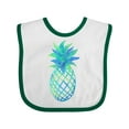 thumbnail image 1 of Inktastic Blue and Green Pineapple Boys or Girls Baby Bib, 1 of 4