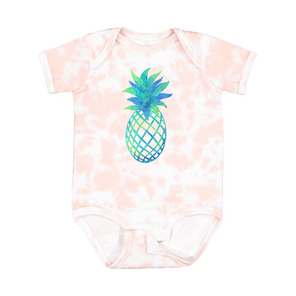 Inktastic Blue and Green Pineapple Boys or Girls Baby Bodysuit