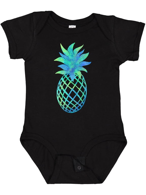 Blue and Green Pineapple Boys or Girls Baby Bodysuit