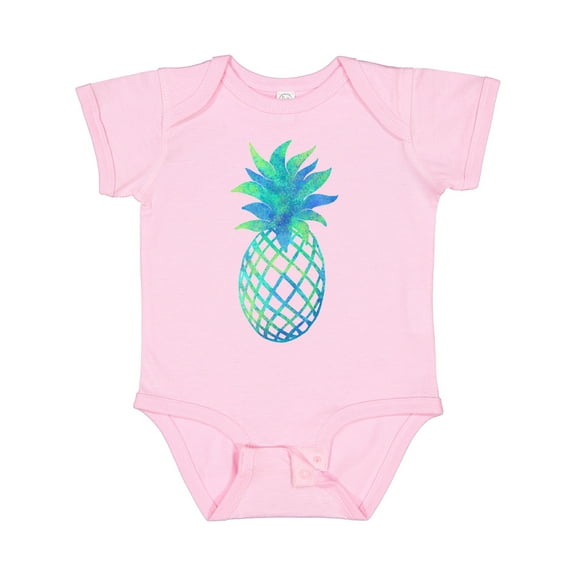 Inktastic Blue and Green Pineapple Boys or Girls Baby Bodysuit