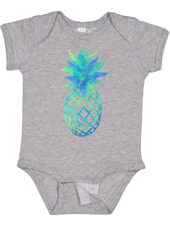 Blue and Green Pineapple Boys or Girls Baby Bodysuit