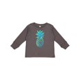 thumbnail image 1 of Inktastic Blue and Green Pineapple Boys or Girls Long Sleeve Toddler T-Shirt, 1 of 5