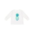 thumbnail image 1 of Inktastic Blue and Green Pineapple Boys or Girls Long Sleeve Toddler T-Shirt, 1 of 5