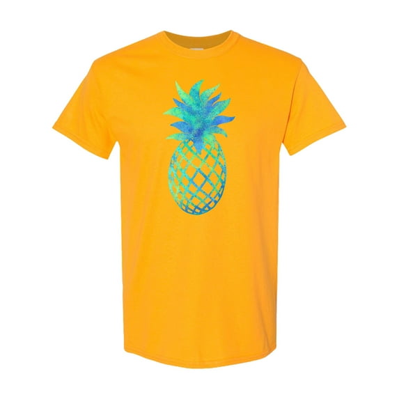 Inktastic Blue and Green Pineapple T-Shirt