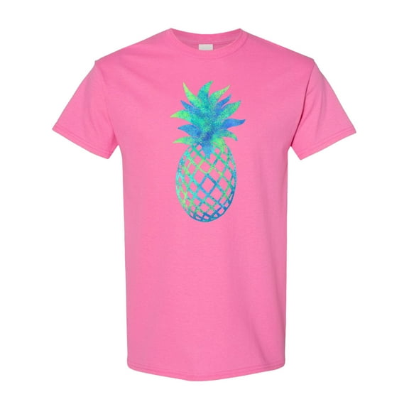 Inktastic Blue and Green Pineapple T-Shirt