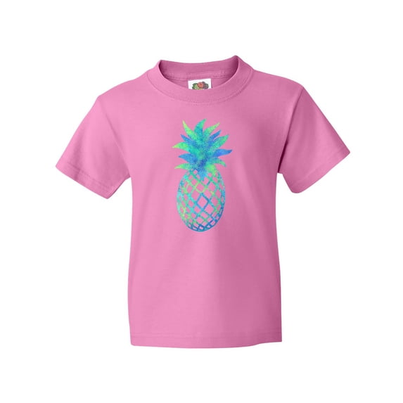 Inktastic Blue and Green Pineapple Youth T-Shirt