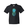 thumbnail image 1 of Inktastic Blue and Green Pineapple Youth T-Shirt, 1 of 5