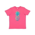 thumbnail image 1 of Inktastic Blue and Green Pineapple Youth T-Shirt, 1 of 5