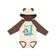 thumbnail image 1 of Inktastic Blue and Pink Baby Dragon First Birthday Boys or Girls Long Sleeve Baby Bodysuit, 1 of 5