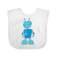 thumbnail image 1 of Inktastic Blue robot Boys or Girls Baby Bib, 1 of 4