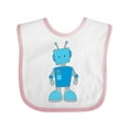 thumbnail image 1 of Inktastic Blue robot Boys or Girls Baby Bib, 1 of 4
