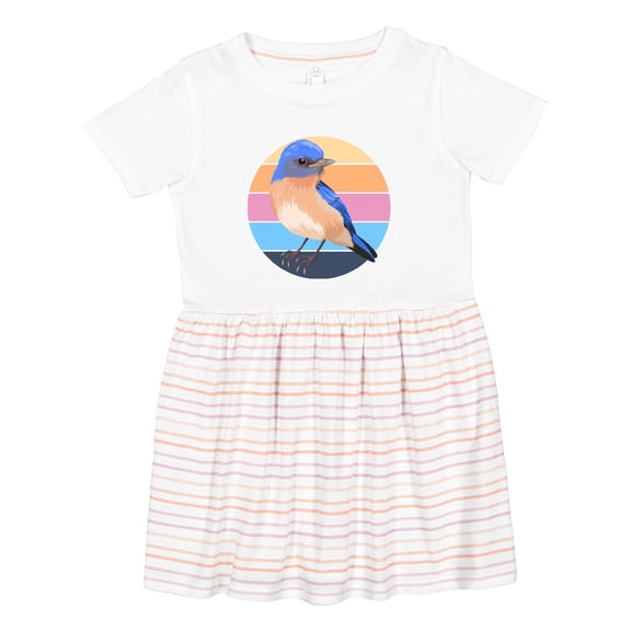Inktastic Bluebird Bird Lover Birdwatcher Girls Toddler Dress